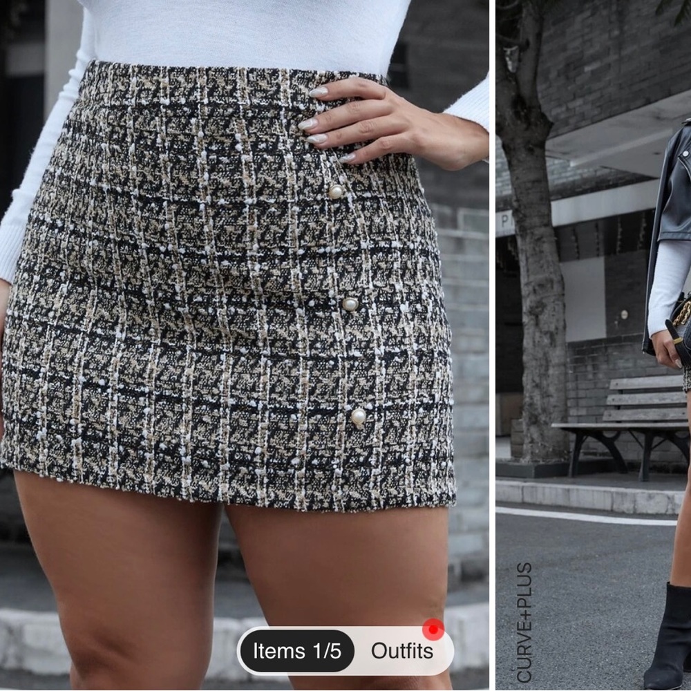 Cute mini skirt plus size